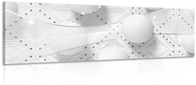 Tablou lux alb în design alb-negru
