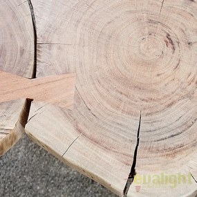 Masuta living cu blat lemn de salcam, Goa II 115cm A-36708 VC