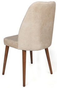 Set de scaune de sufragerie Alfa Cream and Walnut, 4 buc.