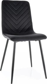 Scaun DAREN, negru - Bluvel 19, stofa catifelata/metal, 45x39x91 cm