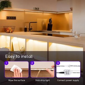 Bandă LED de exterior dimabilă 5m LED/18W/12/230V 3000K IP65 Aigostar