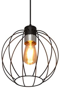 Lustră pe cablu STARLIGHT 1xE27/15W/230V neagră/argintie