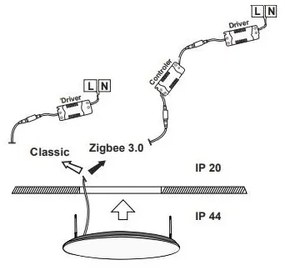 Plafonieră LED încastrată dimabilă PRACTICO 24W/230V IP44 Tuya Immax NEO 07109K