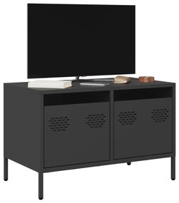 851232 vidaXL Dulap TV, negru, 68x39x43,5 cm, oțel laminat la rece