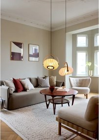 Halo Design 746361 - Pendul pe cablu DC 1xE27/40W/230V, Ø 40 cm, verde/stejar