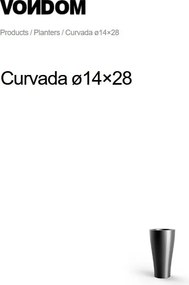 Ghiveci plante design decorativ modern interior / exterior CURVADA mini 14x28cm