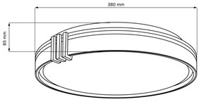 Plafonieră LED dimabilă pentru baie ARLETTA LED/48W/230V IP44 + telecomandă
