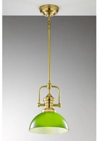 Pendul pe tijă PLATINO Jupiter 2073 1xE27/15W/230V verde/auriu
