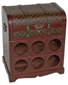 Dulap vinotecă maro număr sticle 6, 41x48 cm – Deco Pleasure