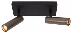 Lucide GRADO 22974/02/15 - Spot 2xGU10/8W/230V negru/maro