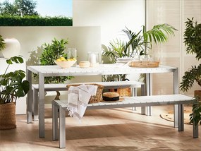 Set de masă pentru grădină Nermo (alb). 1011620