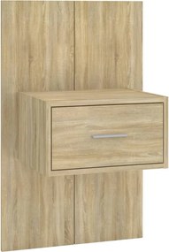 vidaXL Noptieră de perete, stejar sonoma