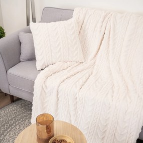 Pătură 4Home Cozy Knit crem, 150 x 200 cm