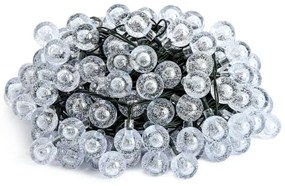 Brilagi- Ghirlandă solară decorativă LED BUBBLE 200xLED/8 funcții 20m IP65 alb cald