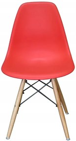 Scaune de sufragerie 4buc ro?ii, stil scandinav Classic