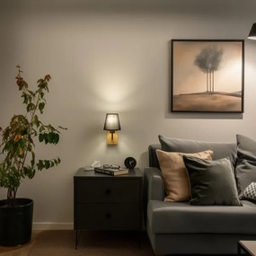 Lampă de perete Brilagi NUBILA WOOD 1xE27/25W/230V stejar/negru