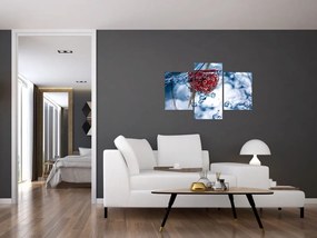 Tablou - detailu zmeură în apă (90x60 cm)