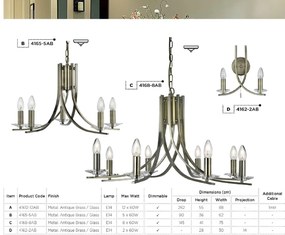 Lustra moderna casa scarii design alama Ascona 12L 41612-12AB SRT