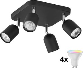 Spot LED RGBW dimabil TOP 4xGU10/6,5W/230V 2700-6500K negru
