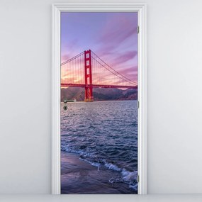 Fototapet pentru ușă - Pod cu apus de soare (95x205cm)