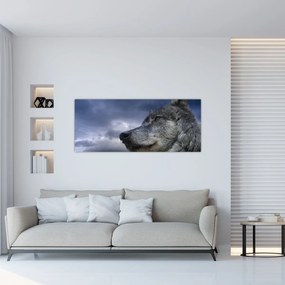 Tablou - Cap de lup (120x50 cm)