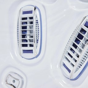 Minipiscina jacuzzi 6 persoane, alb-lucios, 43 jeturi, Infinity jets, LED, 215 215 cm, Wellis Atlas Life Essential