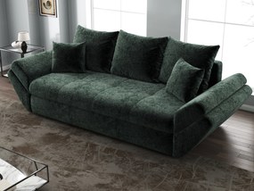 Canapea extensibilă dumonde cu ladă de depozitare si sezut confortabil din spuma high-density, Loana Euphoria Verde 250x100 cm