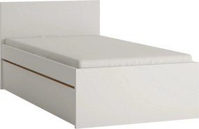 Pat GLOBO 90x200, alb, PAL laminat, cu spatiu pentru depozitare