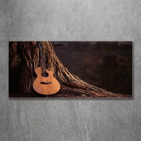 Pictura pe sticlă acrilică Chitara acustica