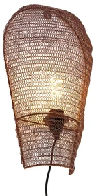 Lampă de perete orientală bronz 45 cm - Nidum
