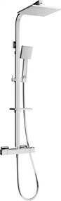 Mexen CQ45 set de duș suprapus cu ploaie și robinet termostatic, crom - 772504595-00
