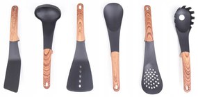 Set de aparate de bucătărie cu livrare Royalty Line RL-U03, 7 piese, polipropilenă, până la 210C, fără PFOA, negru