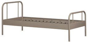 Pat bej din metal cu somieră 90x200 cm Mata – WOOOD