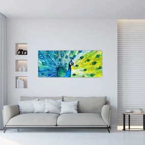 Tablou - Păun (120x50 cm)