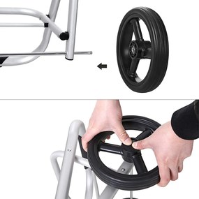 Carucior cumparaturi Pliabil Negru 40 L