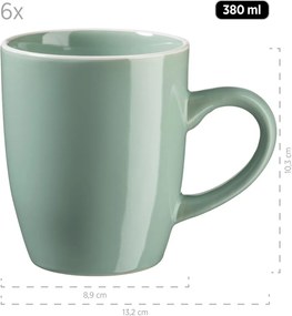 Mäser Set de veselă 24 piese ELISSA – verde lucios