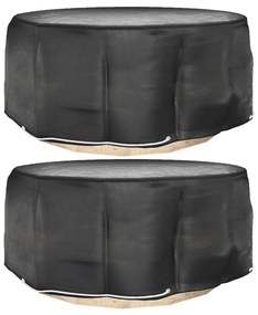 vidaXL Huse mobilier de grădină, 2 buc., 10 ocheți, rotund, Ø230x90 cm