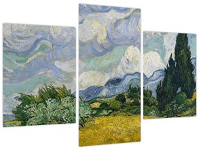 Tablou - Vincent van Gogh, Wheat Field with Cypresses, reproducere (90x60 cm)