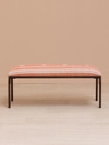Bancheta din bumbac si metal, Red Kilim