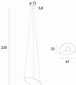 Lustra suspendata lumina decorativa LED Empire 17W auriu