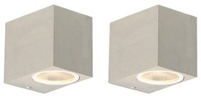 Set de 2 aplice moderne din aluminiu IP44 - Baleno
