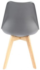 Scaune de sufragerie 4buc gri, stil scandinav Basic