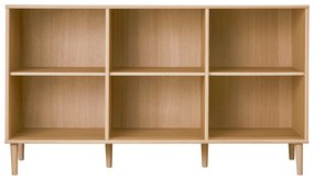 Bibliotecă în culoare naturală cu aspect de lemn de stejar 133x75 cm Mistral – Hammel Furniture