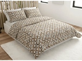 Lenjerie de pat din microfibra CIRELLO maro-gri Dimensiune lenjerie de pat: 70 x 90 cm | 140 x 220 cm