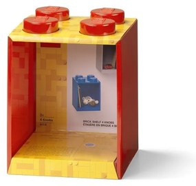 Raft de perete pentru copii LEGO® Brick 4, roșu