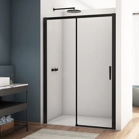 Usa dus glisanta 130 cm, grosime sticla 6 mm, tratament anticalcar, profil negru mat, Ronal Divera