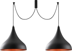 Lustra BERCESTE N-1392, negru, metal, 131x41x127 cm