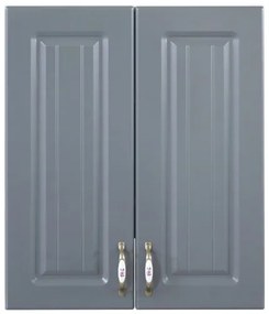 Corp superior 60 cu 2 usi pentru hota telescopica Zebra MDF gri dungi