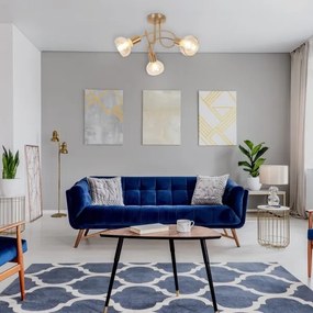 Rabalux 5548 - Lustră aplicată HOLLY 3xE14/40W/230V auriu