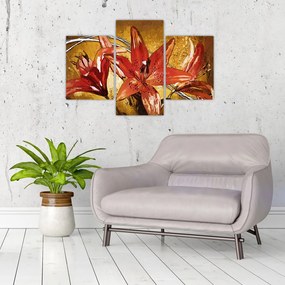 Tablou cu flori de crini (90x60 cm)